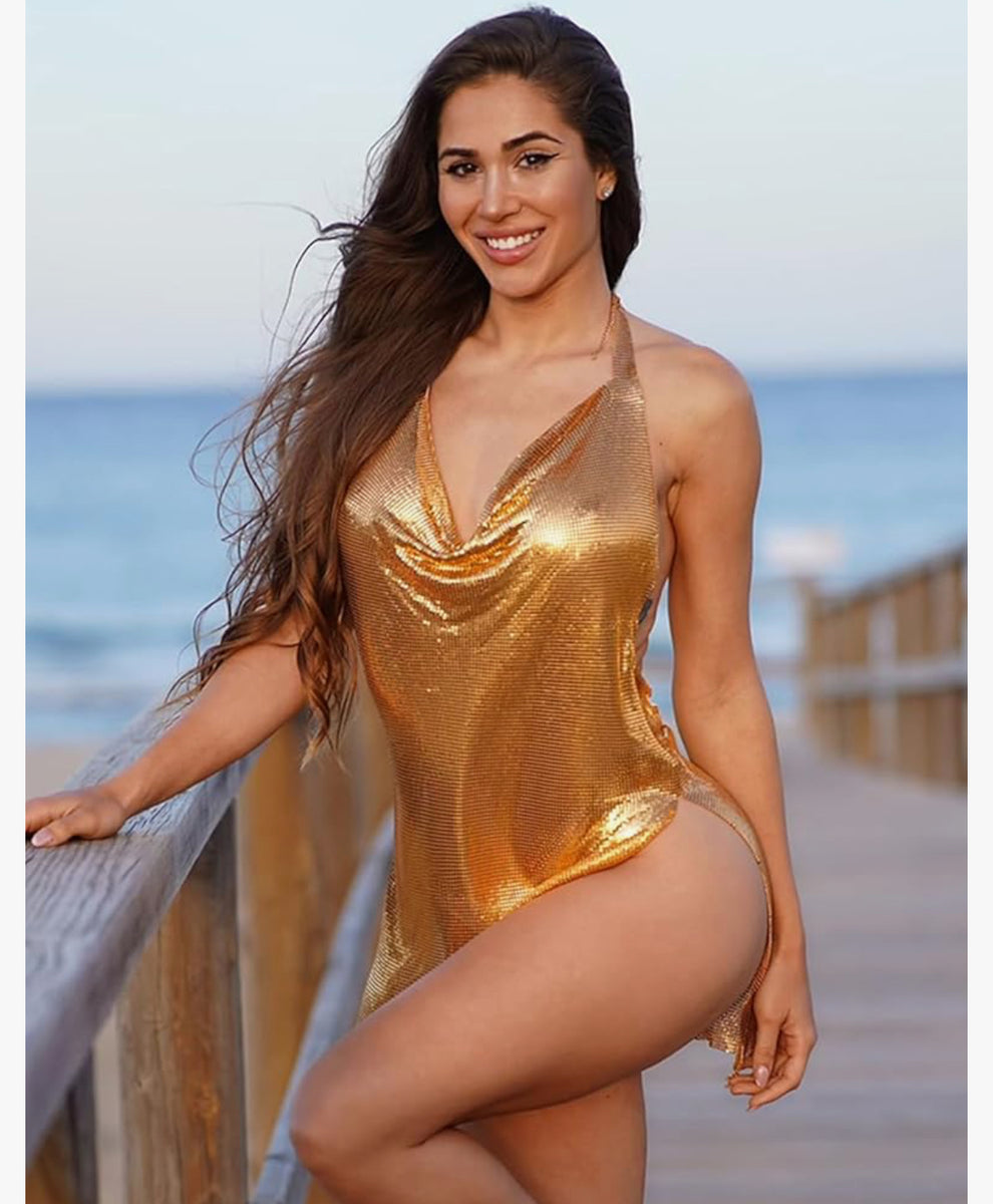gold dress ibiza Ibiza Maxi Dress Mostaza XS / Standard skirt length: 105 cm