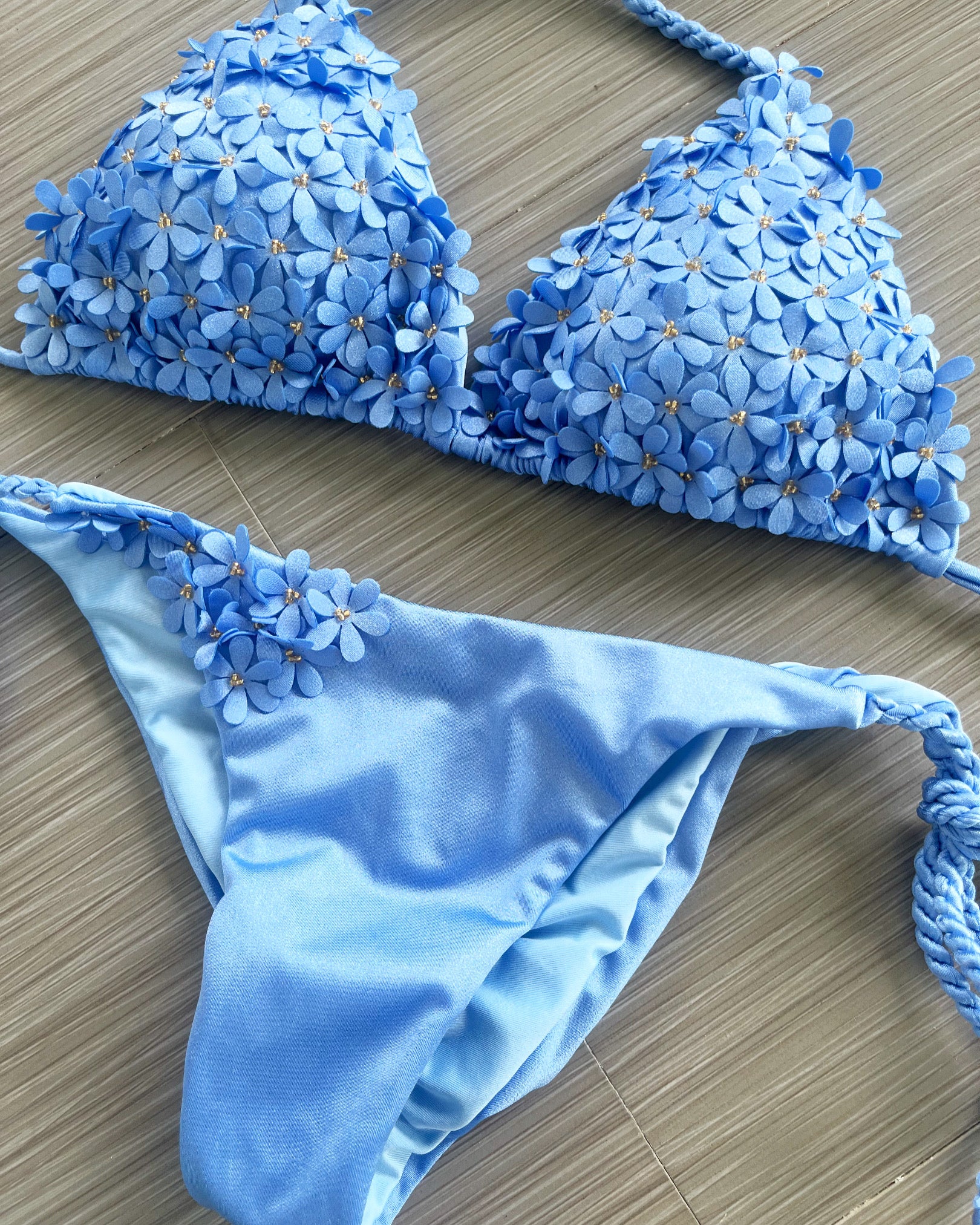 Florecitas lindas bikini blue