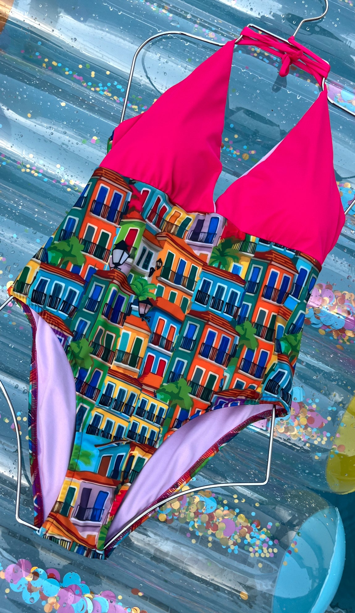 Old San Juan One piece Neon Collection Pink