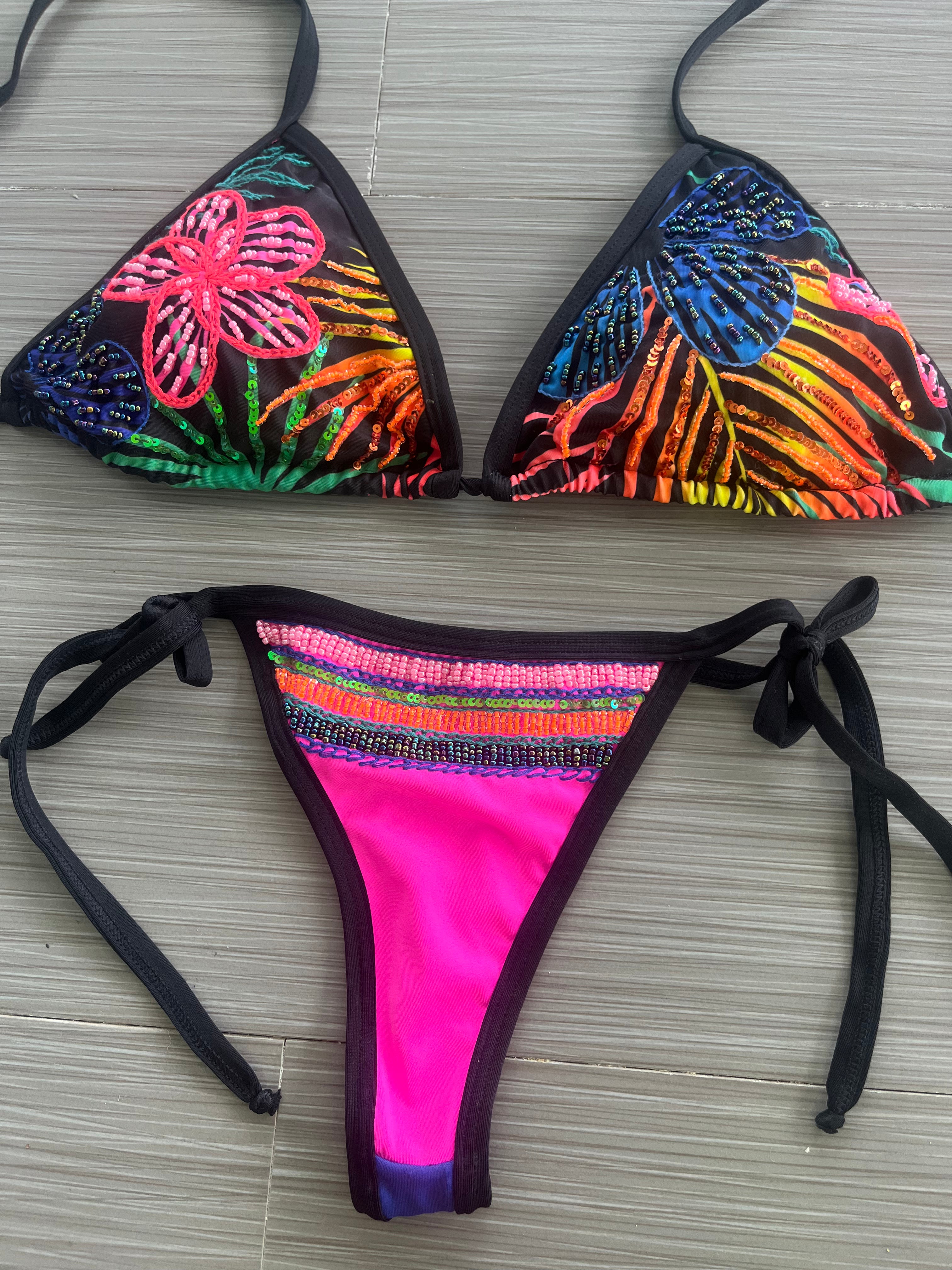 Rosa Flower Gstring