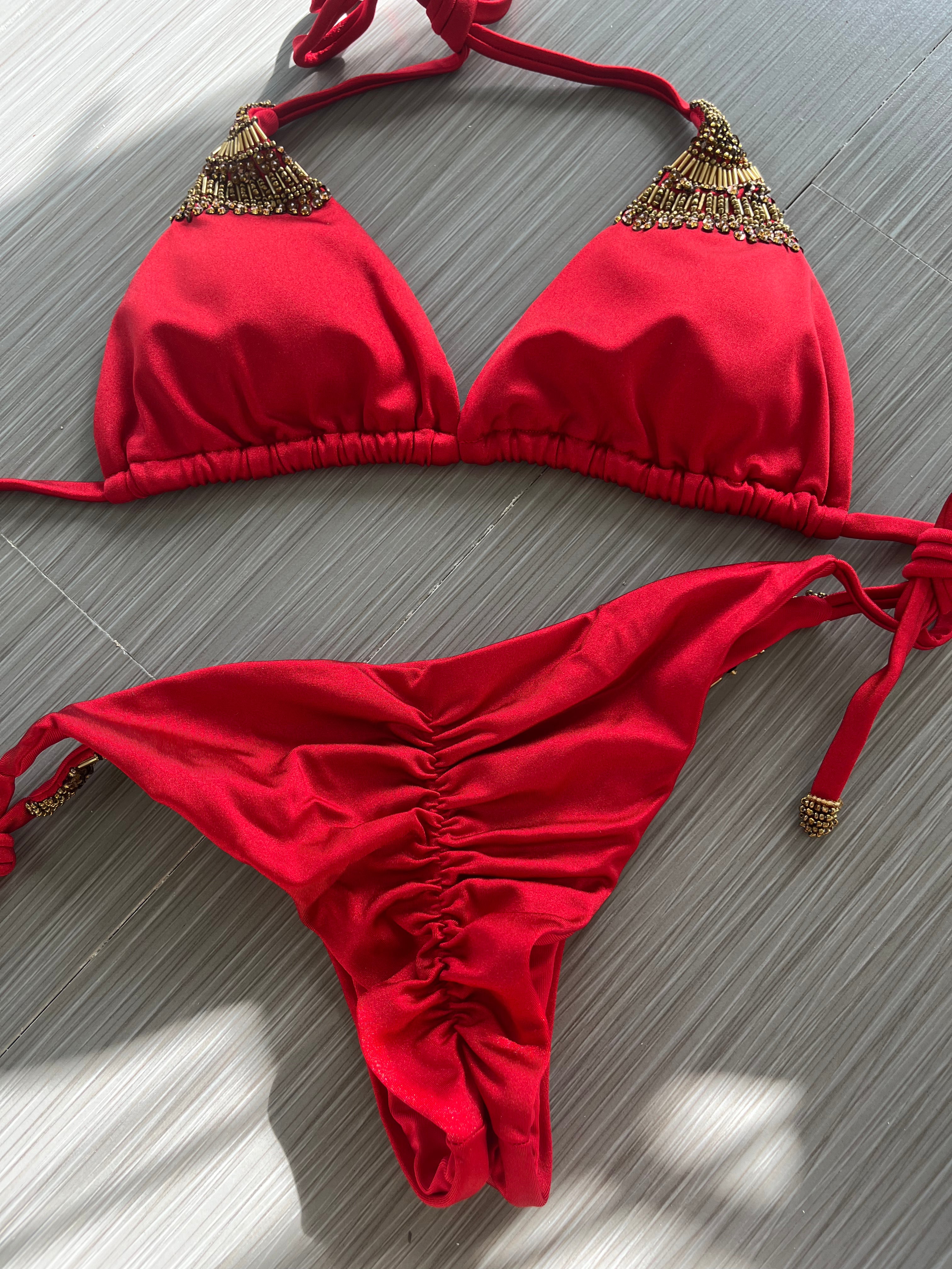 Red love bikini