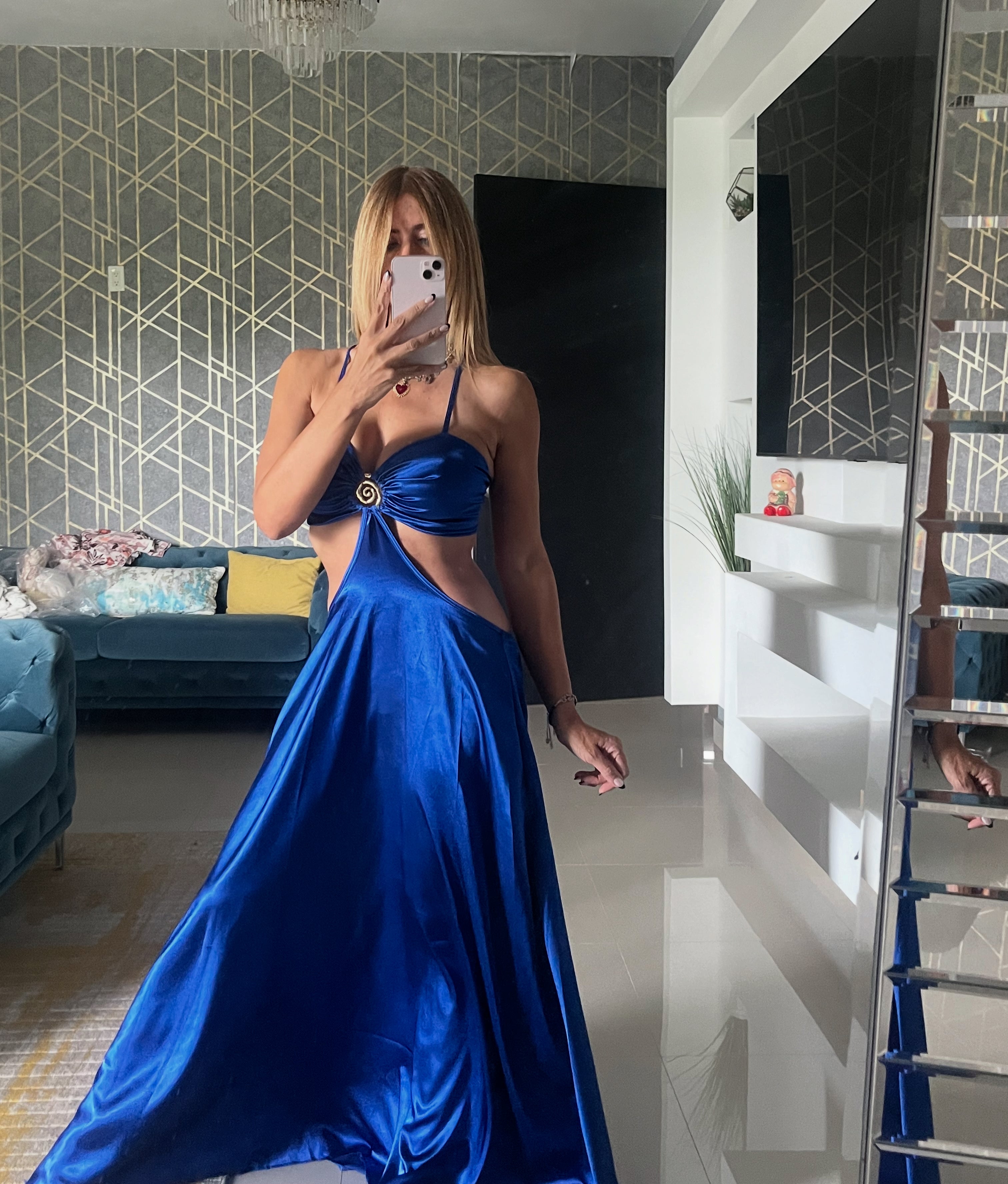 Blue maxidress
