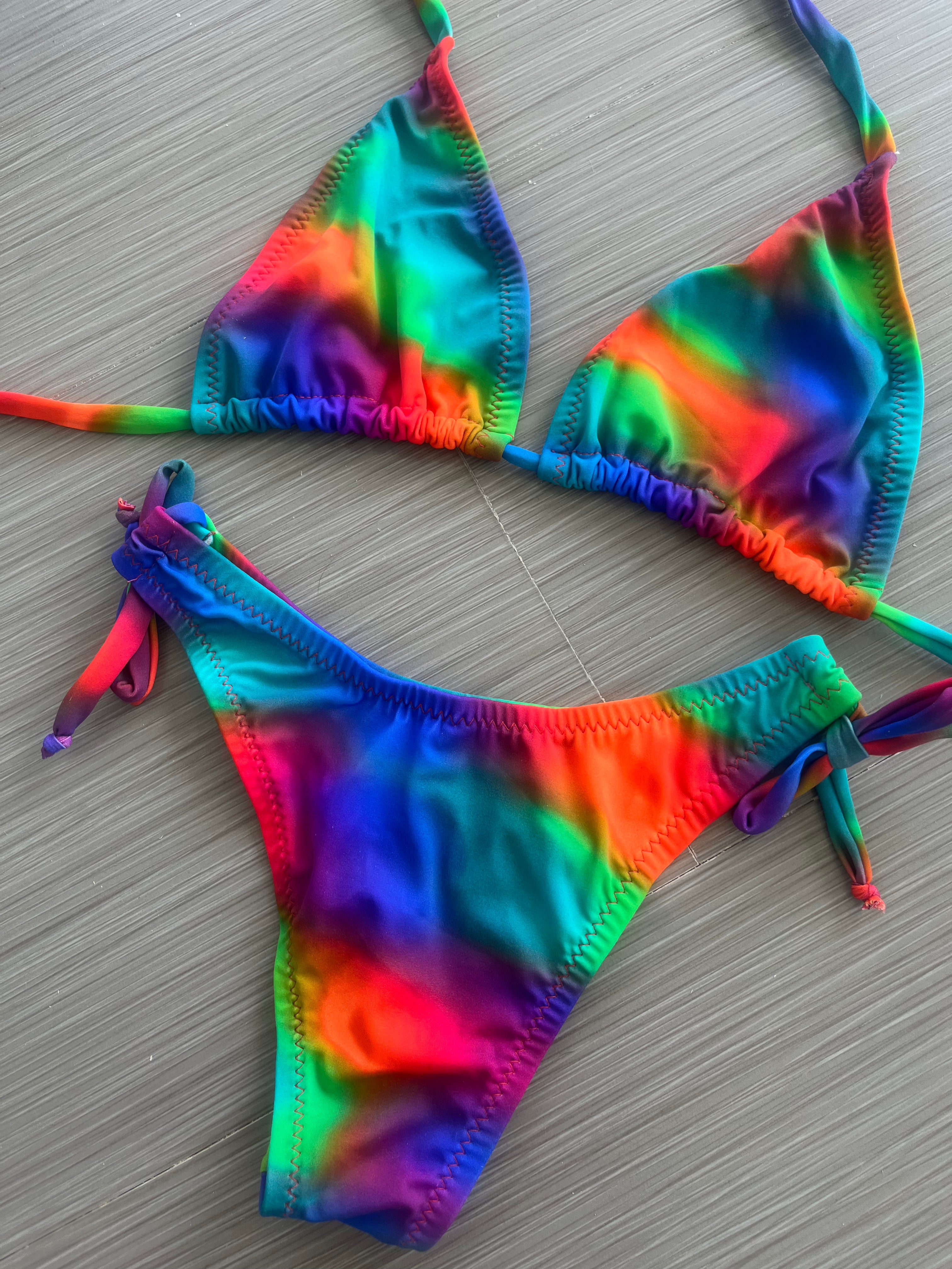 Rainbow love bikini
