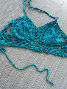 Sweet heart crochet baby blue